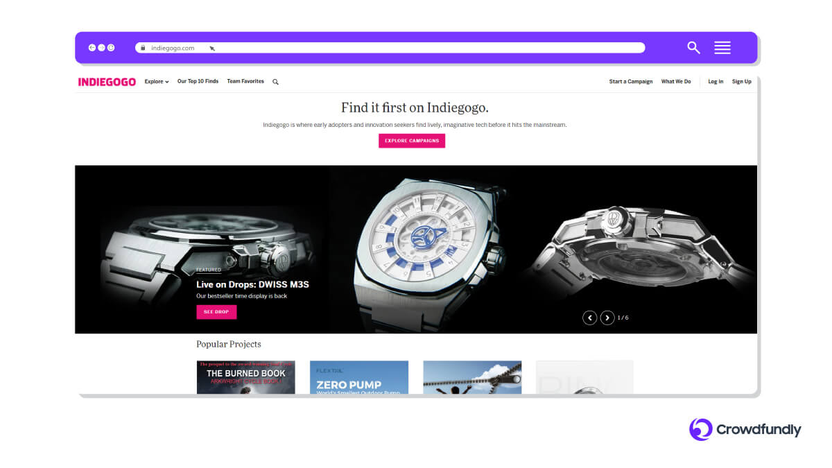 Best Crowdfunding Platforms For Artists To Raise Funds - Indiegogo