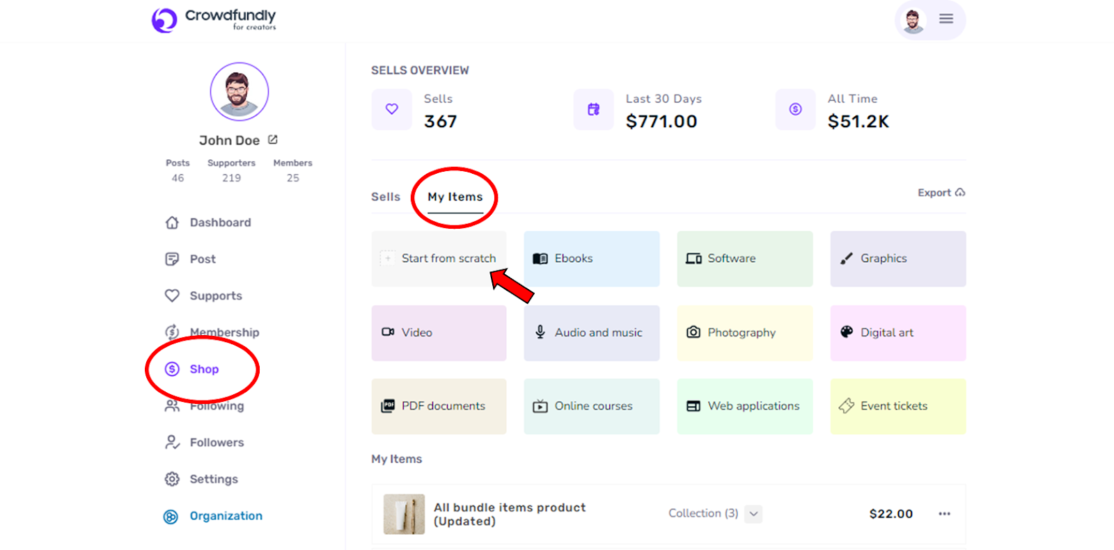 Add Your Digital Products To Sell