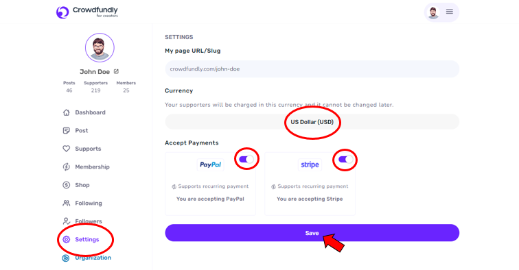 Select Payment Options